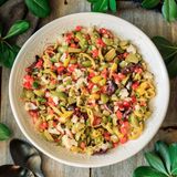 Roasted Beetroot, Boiled Egg, with Honey and Pumpkin Seeds