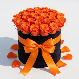 35 Roses Orange - Coffret Luxe