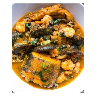 River state soup + Goat meat