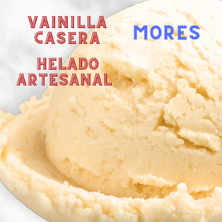 Helado artesanal de vainilla casera MORES 500 ml