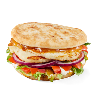 Masala Naan Halloumi Burger