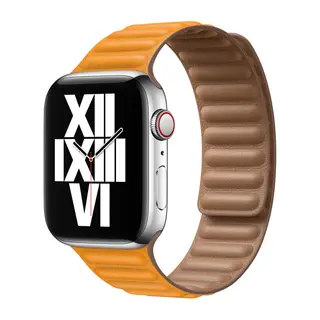 California Poppy Leather Link