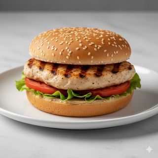 Hamburguesa de pollo completa