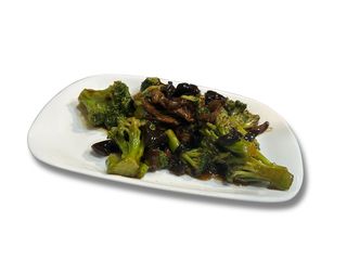 Brokoli sa junetinom i crnim pečurkama 400g