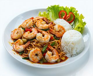 Combo creveți cu legume