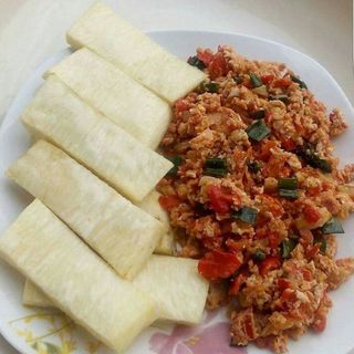 Potato/Yam and Egg Sauce