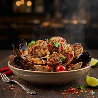 Миди в пикантен сос