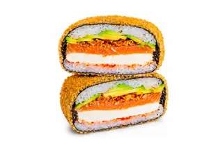 Sushi burger Big z łososiem!