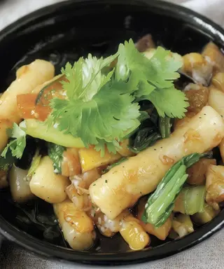 Gnocchi di riso con gamberi