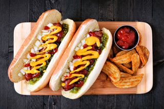 Hot dog con pollo e tacchino