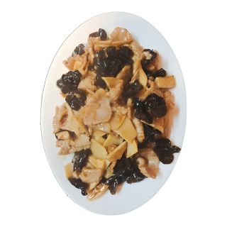 200. Свинско с китайски гъби и бамбук (700г)