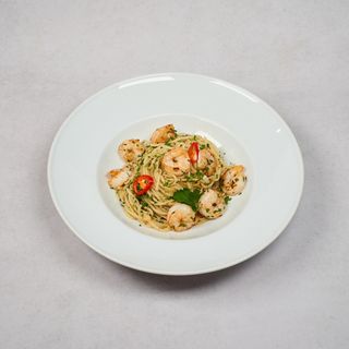 Aglio Olio krewetkowe