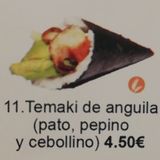 11. Temaki De Anguila (1 Pza.)