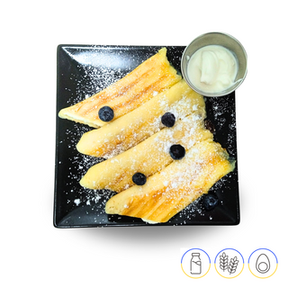 Crepes con queso dulce