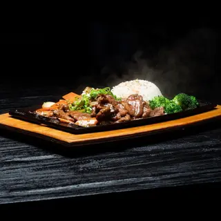 Arroz blanco con Ternera picante 