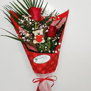 Ramo  2 Rosas Rojas pik Decorativo 