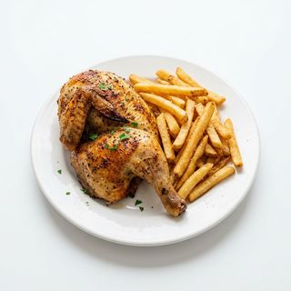 Mezzo Pollo con Patate