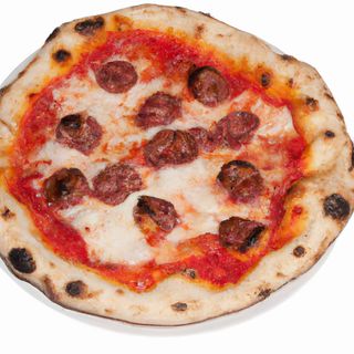 Pizza rossa salsiccia e gorgo