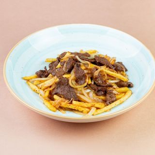 Казан-кебаб баранина с фри (250 гр.)