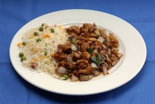 Frango com Molho de Ostras e Arroz