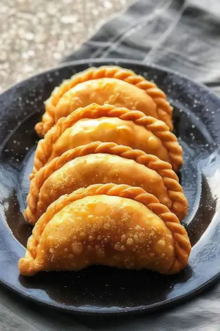 2 Empanadas De Carne + 2 Empanadas De Queso Y Cebolla + 2 Empanadas Caprese