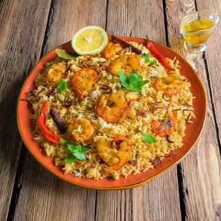 Prawns Biryani - Medium Pack (650 ML) + 1 Drink