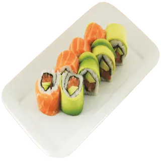 Rainbow Pasión Roll (8 Uds.)