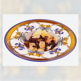 Черен ориз със сьомга 400гр.