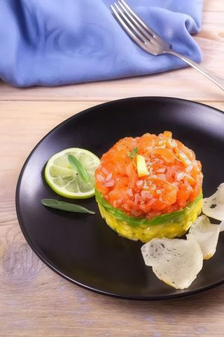 Tartar de salmón