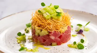Tarta di tonno, kataifi e sedano