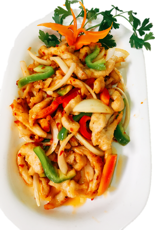 140A-Pollo crujiente con guindilla