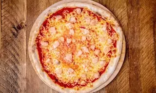 Pizza de salmón