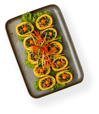 Tamagoyaki sa špinatom i susamom