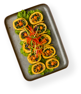 Tamagoyaki sa špinatom i susamom