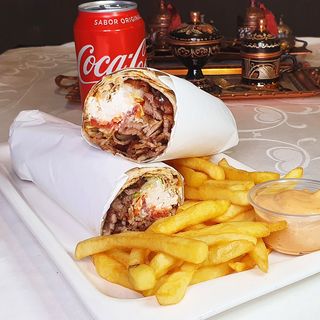 Menú durum kebab de pollo