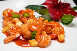 Gamberi in salsa agrodolce