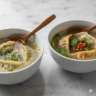 Sopa de gyozas (6 uds.)