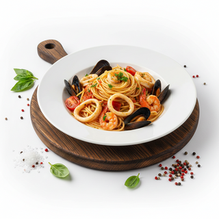 Spaghetti cu fructe de mare