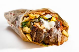 Shaorma carne de vită în lavaș arab