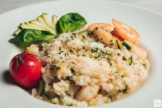 Risotto zucchine gamberetti