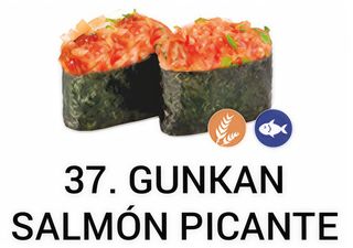 33. Gunkan De Salmón Picante (2 Uds.)