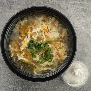Пельмени с бульоном