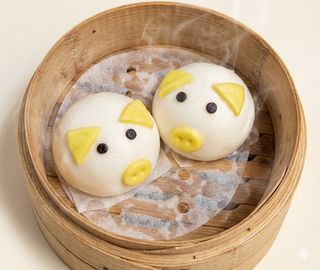 Pig bao con cuore di fagioli rossi 2 pezzi