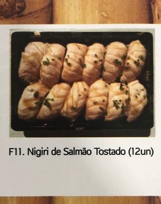 F11. Nigiri de Salmão Tostado 12 Peças