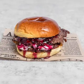 Smash Burger King Goat Burger