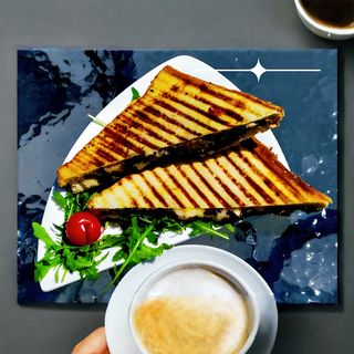 1. Tost z serem i pieczarkami