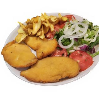 Plato De Milanesa De Pollo