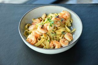 Aglio e olio tagliatelle sa gamborima