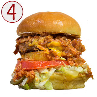 Бургер Bacon Chutney + пържени картофки (400г)