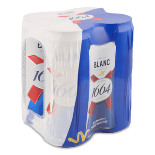 Пиво Kronenbourg Blanc світле нефільтроване з/б (4*0,33л)